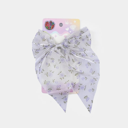Cute Fabric Bow Hair Pin with Metal Clip