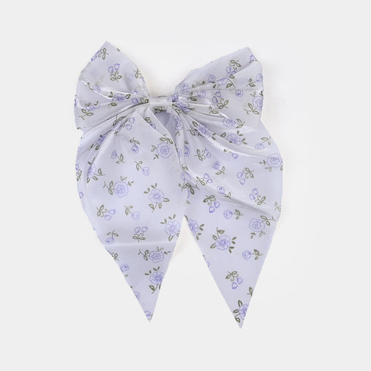 Cute Fabric Bow Hair Pin with Metal Clip