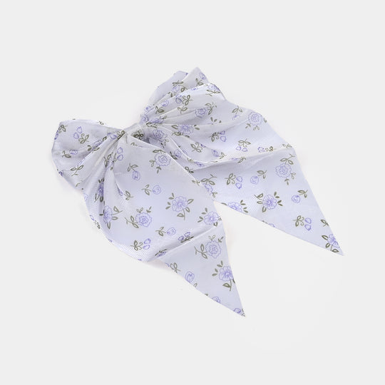Cute Fabric Bow Hair Pin with Metal Clip