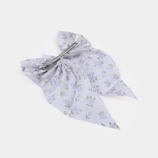 Cute Fabric Bow Hair Pin with Metal Clip