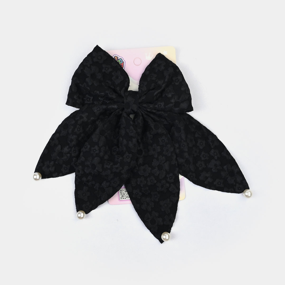 Cute Fabric Bow Hair Pin with Metal Clip