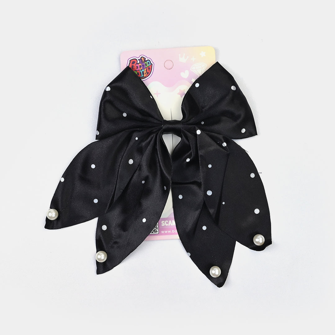 Cute Fabric Bow Hair Pin with Metal Clip