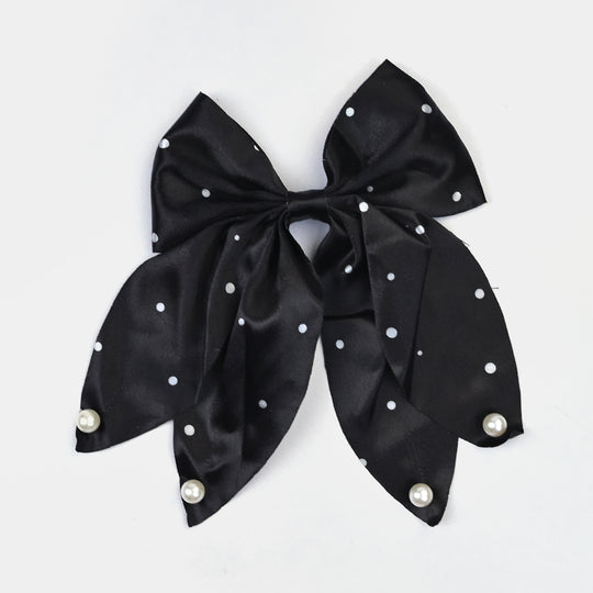 Cute Fabric Bow Hair Pin with Metal Clip