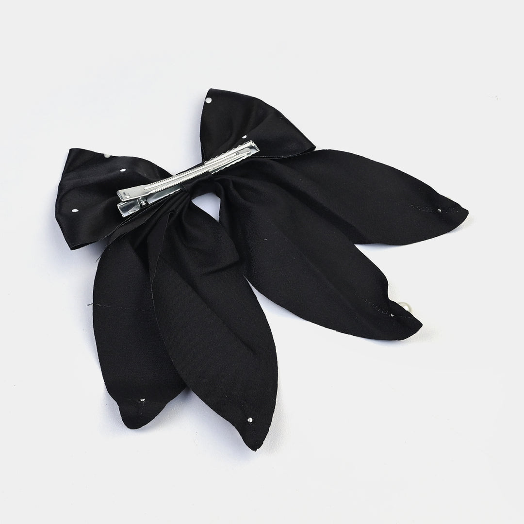 Cute Fabric Bow Hair Pin with Metal Clip