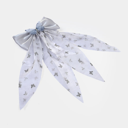 Cute Fabric Bow Hair Pin with Metal Clip