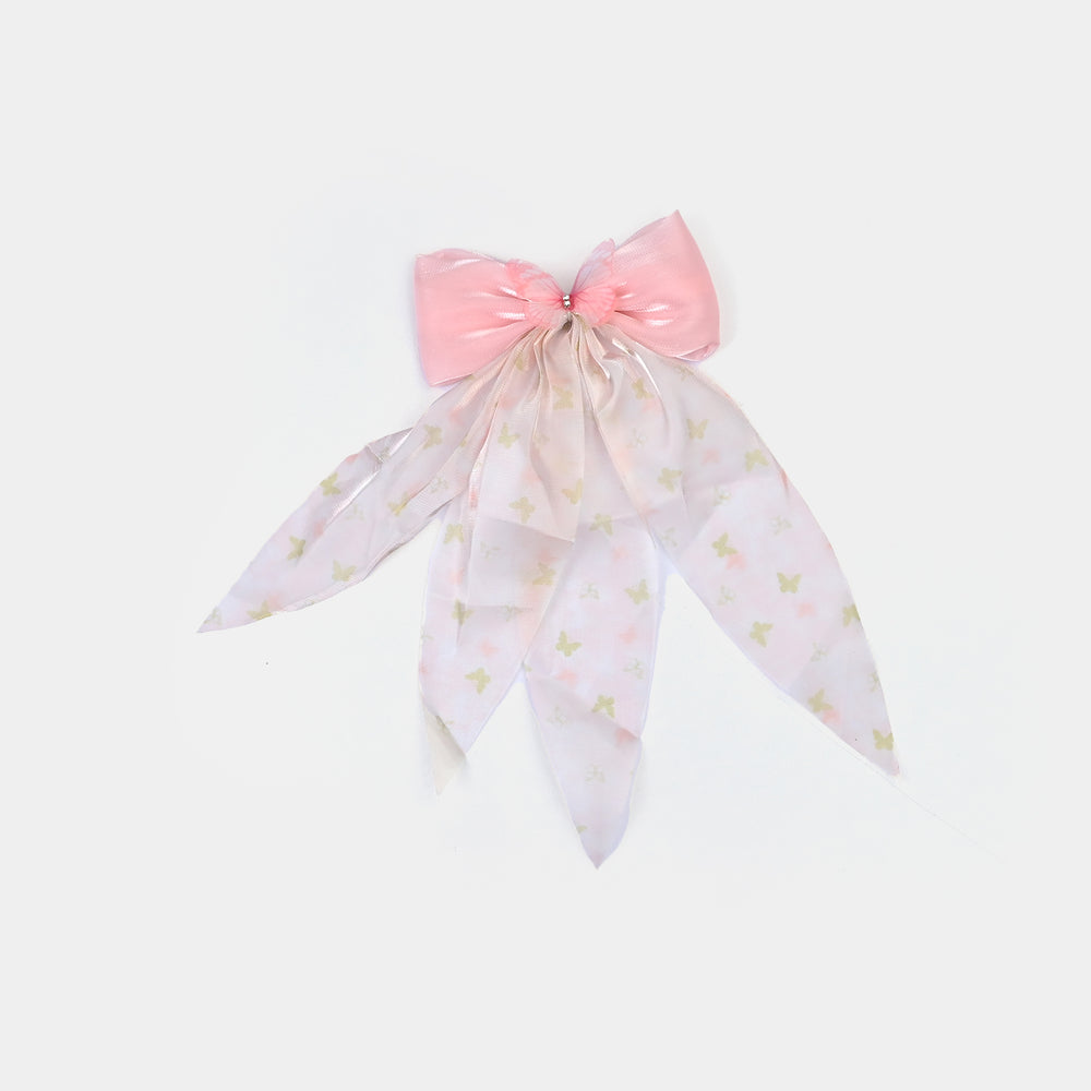 Cute Fabric Bow Hair Pin with Metal Clip