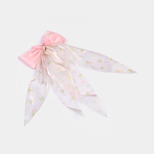 Cute Fabric Bow Hair Pin with Metal Clip