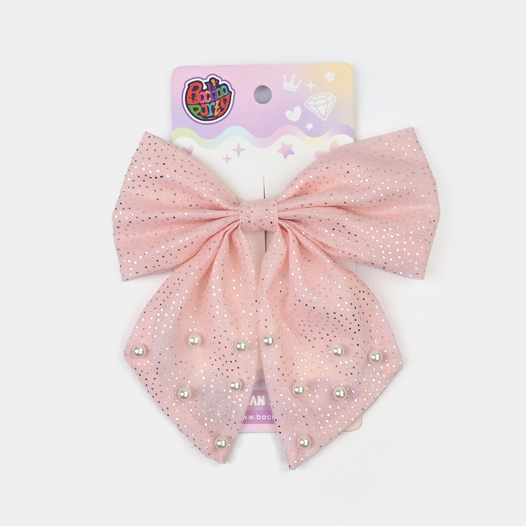Cute Fabric Bow Hair Pin with Metal Clip