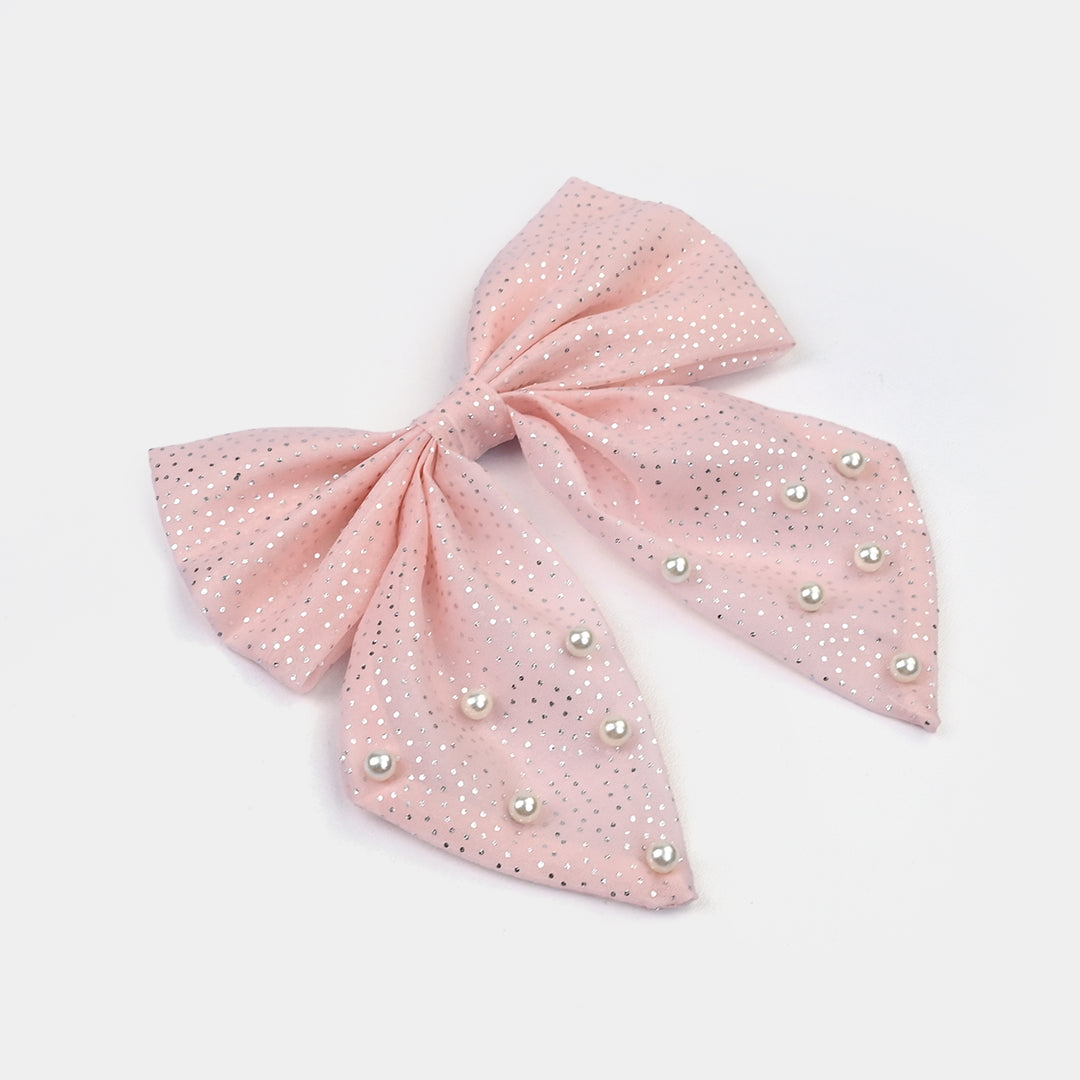 Cute Fabric Bow Hair Pin with Metal Clip