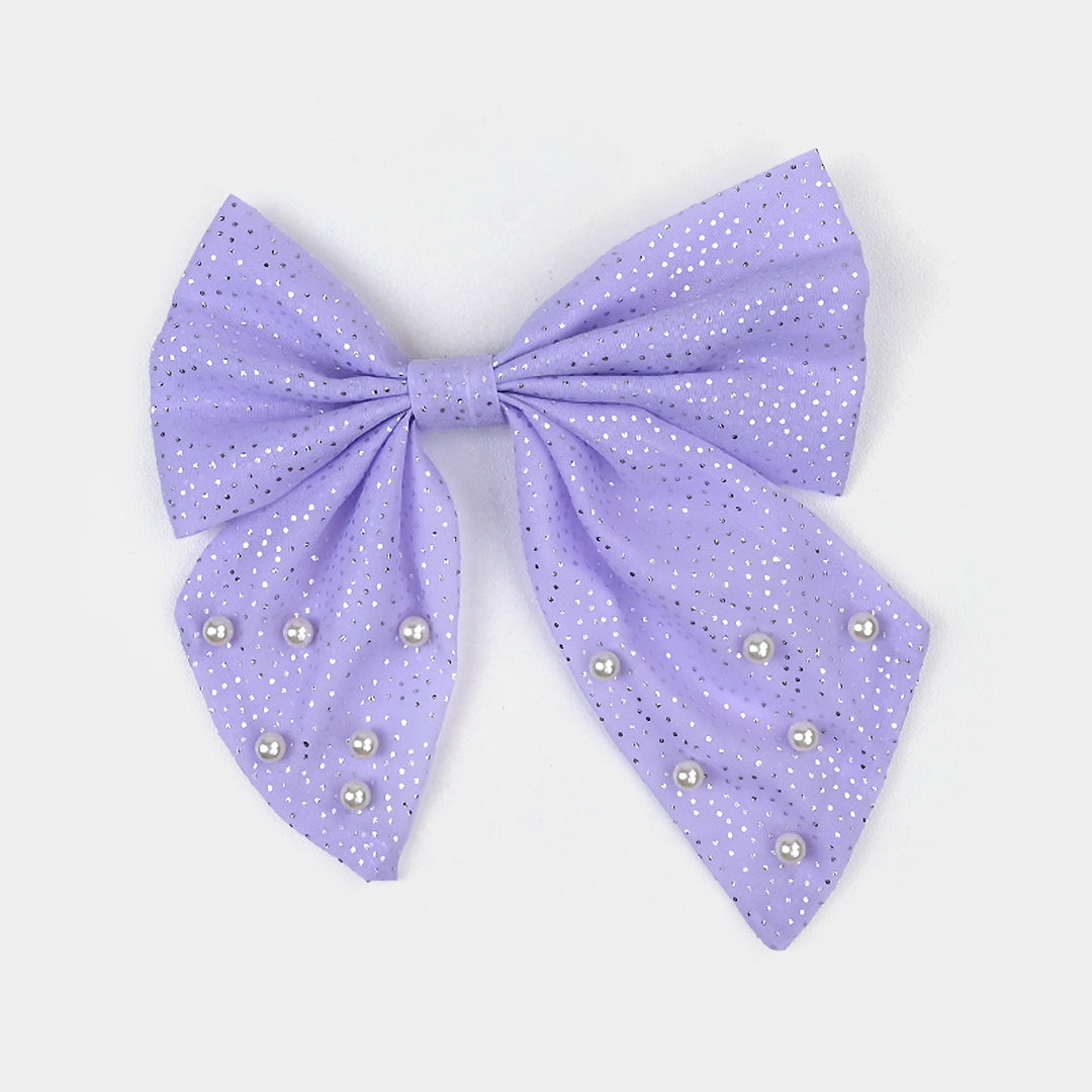 Cute Fabric Bow Hair Pin with Metal Clip