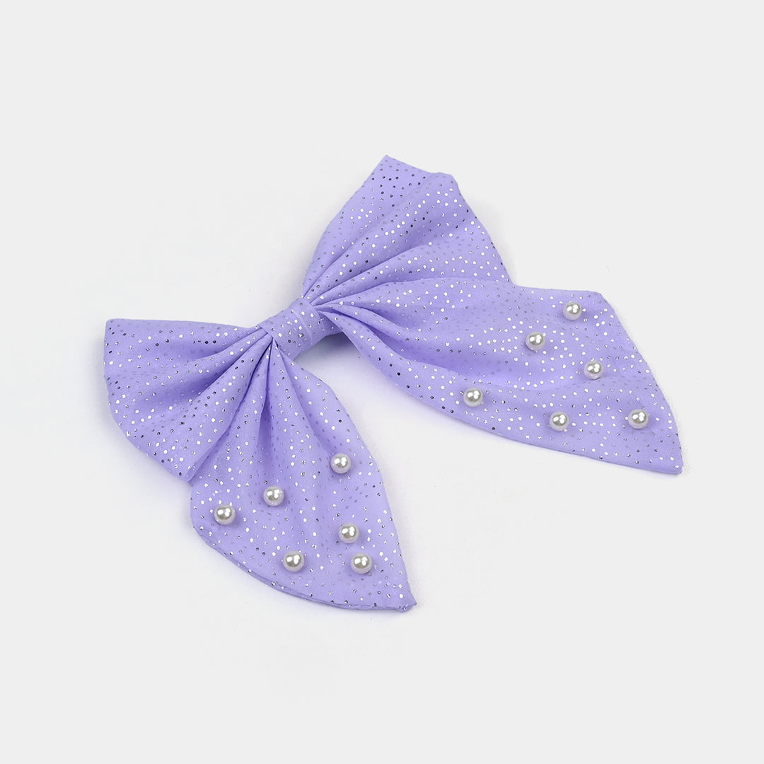 Cute Fabric Bow Hair Pin with Metal Clip
