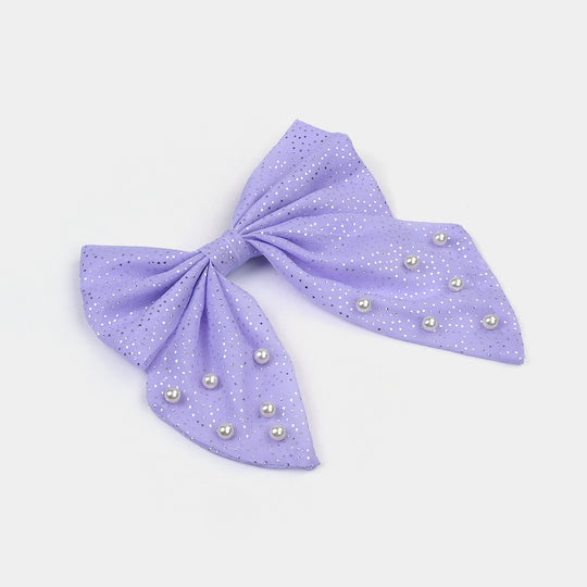 Cute Fabric Bow Hair Pin with Metal Clip