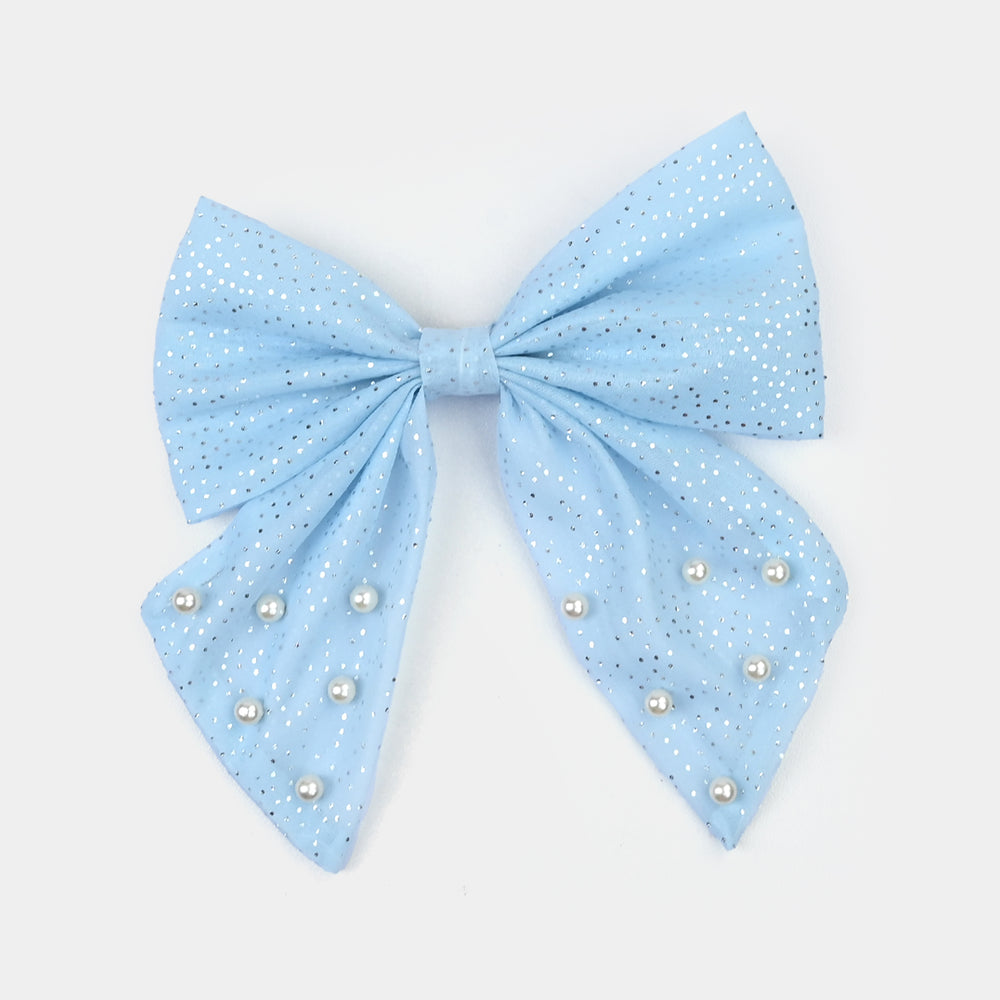 Cute Fabric Bow Hair Pin with Metal Clip