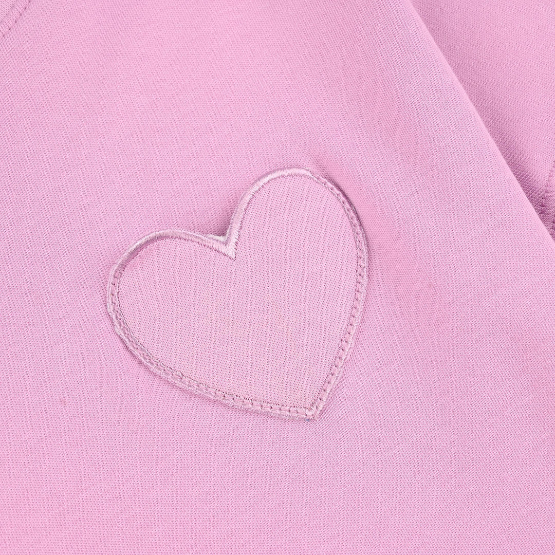 Girls Cotton Interlock 2-Piece Suit (Smiley Face) - Pink