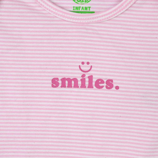 Infant Unisex Basic Romper - Pink Yarn Dyed