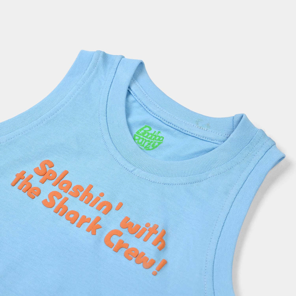 Infant Boys Jersey/Terry Sando (Splashin) - Blue