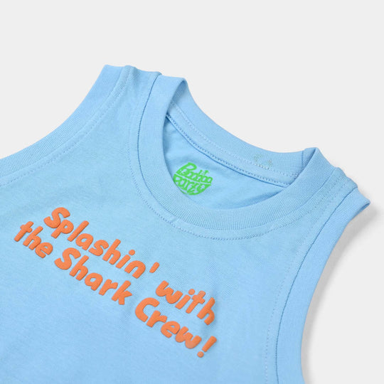Infant Boys Jersey/Terry Sando (Splashin) - Blue