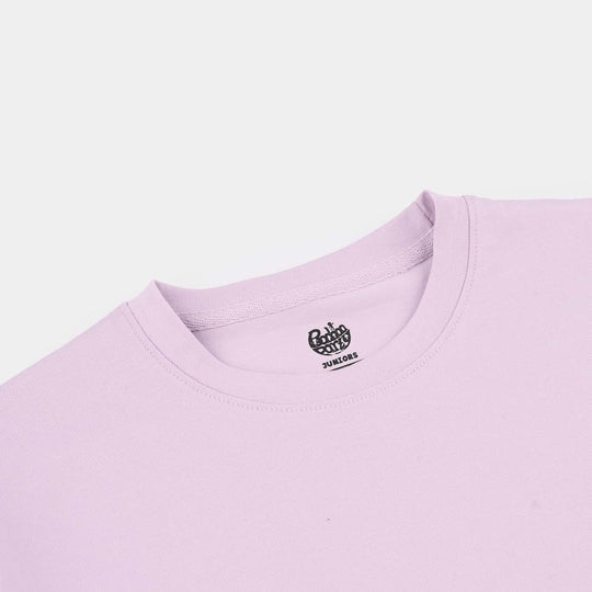 Boys Lycra Jersey Basic T-Shirt - Pastel Lilac