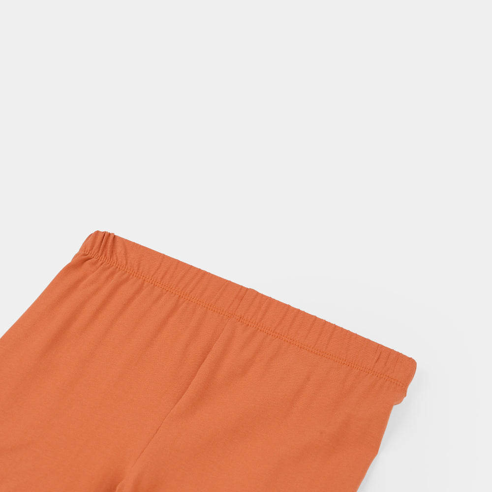 Girls Lycra Jersey Embroidered Tights (Gardenia) - Mustard