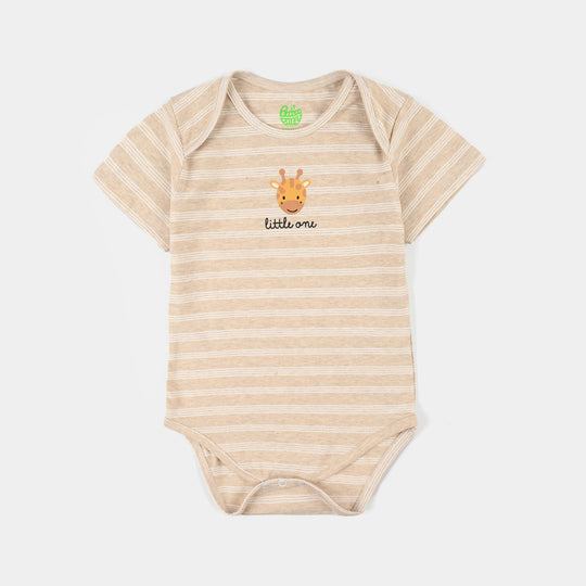 Infant Unisex Yarn Dyed Romper Little One – Brown