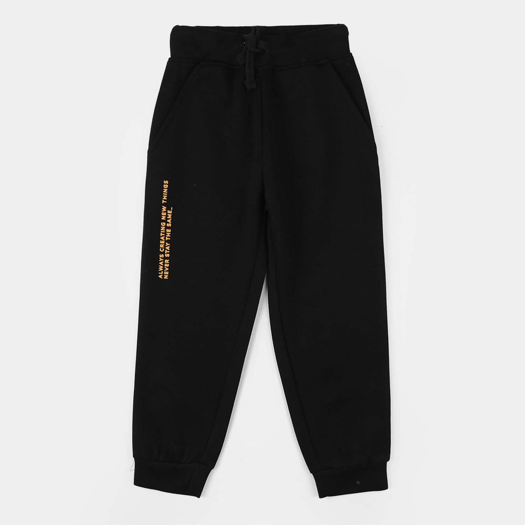 Boys Lycra Jersey Pajama (Creative Things) - Black