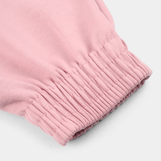 Girls Lycra Jersey Pajama (Let’s Do) - Pink