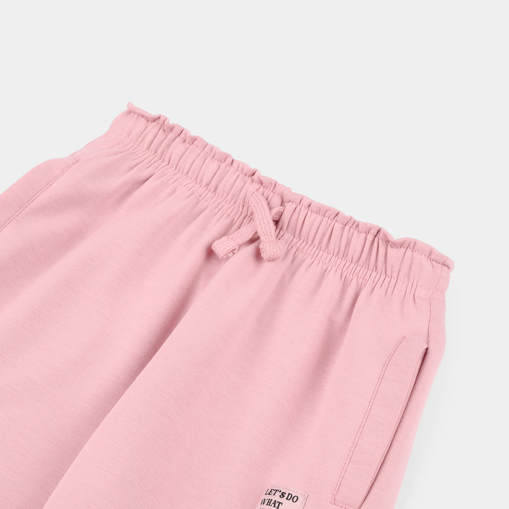 Girls Lycra Jersey Pajama (Let’s Do) - Pink