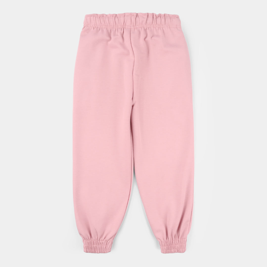 Girls Lycra Jersey Pajama (Let’s Do) - Pink