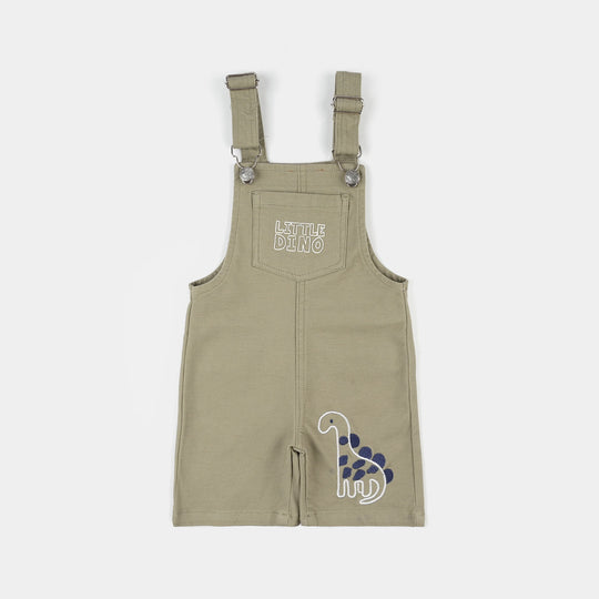 Infant Boys Denim Rigid Overall (Little Dino) - Green