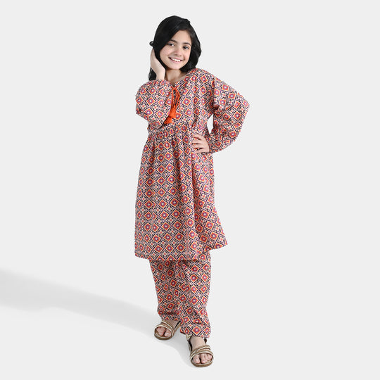 Girls Cotton Printed 2Pcs (CIRO) - Multi