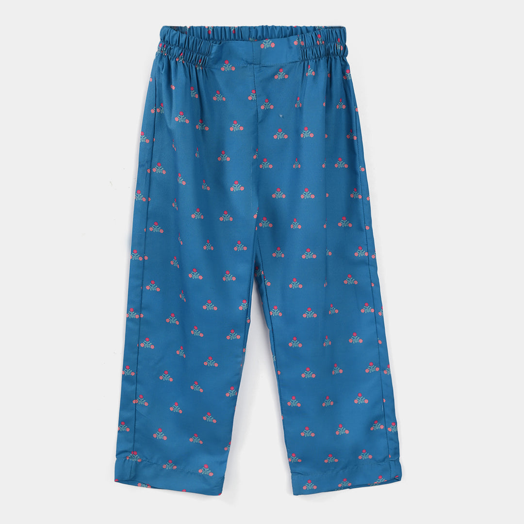 Girls Printed Pants (Mandala) - Blue