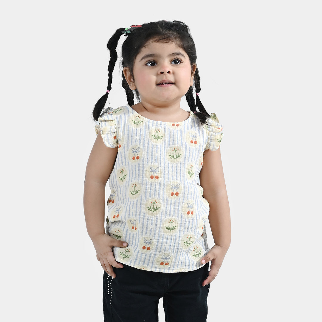 Infant Girls Cotton Top (Ruffle) - Multi