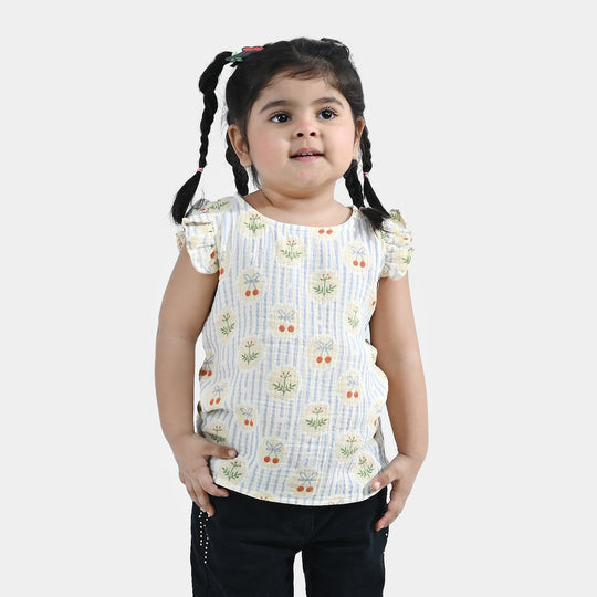 Infant Girls Cotton Top (Ruffle) - Multi