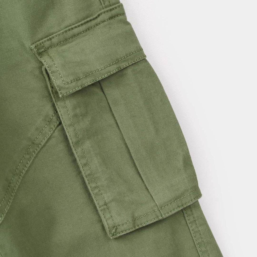 Boys Cotton Twill Pant (Enjoy It)- Green