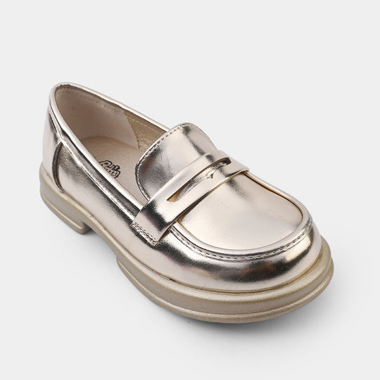 Girls Loafer 128-6-GOLDEN