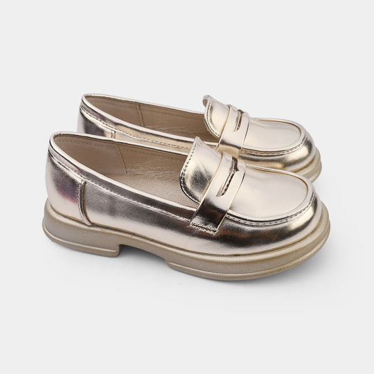 Girls Loafer 128-6-GOLDEN