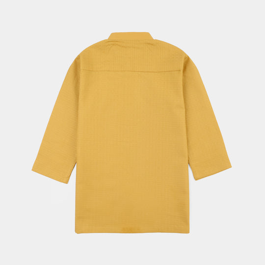 Infant Boys Kurta Pajama (Honey Mustard) - Yellow