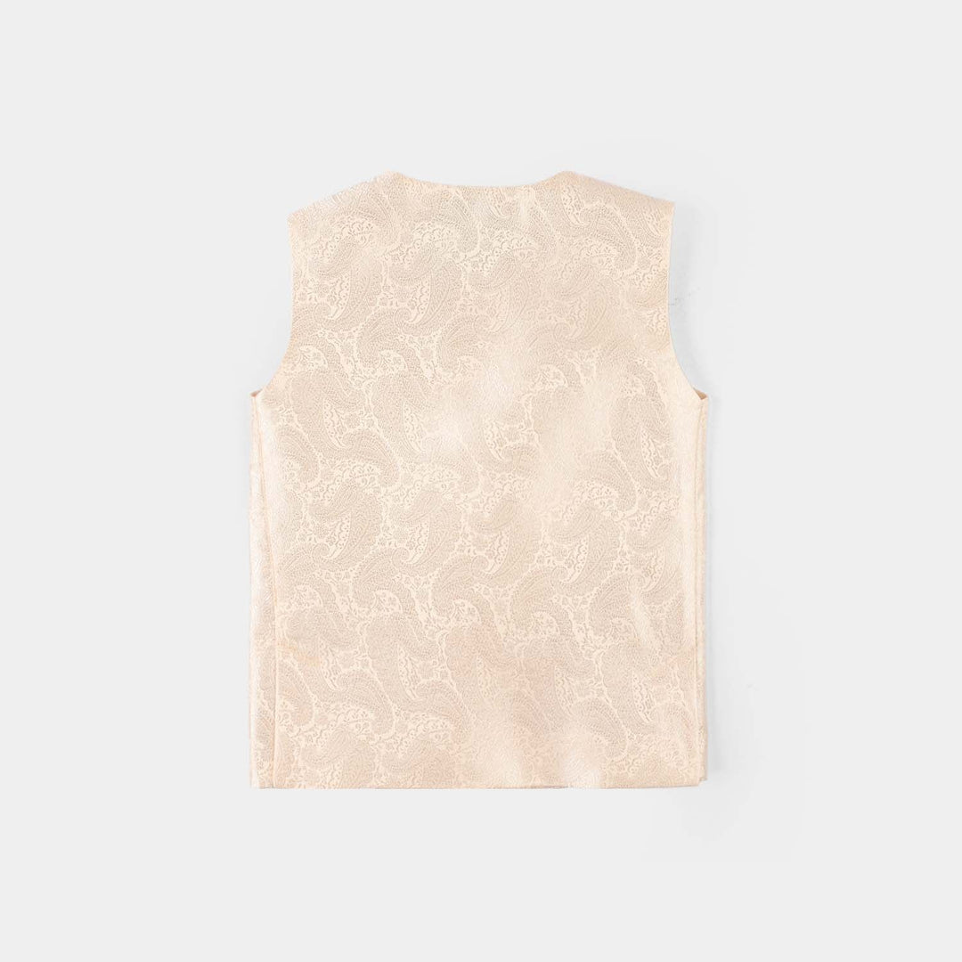 Infant Poly Viscose Boys Waistcoat - Off White