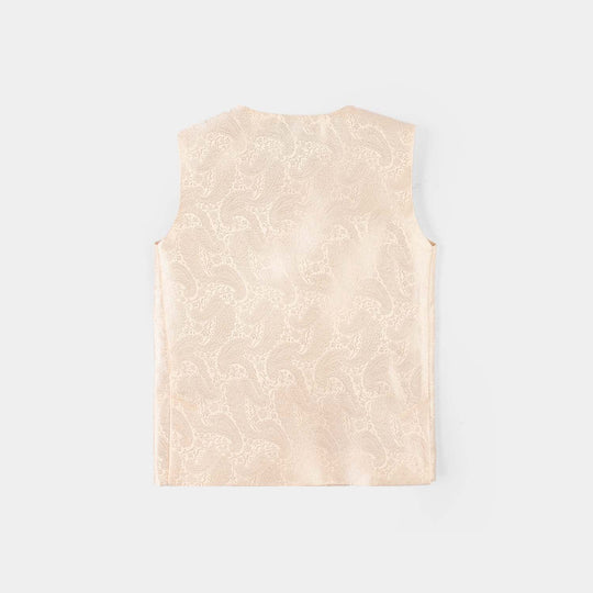 Infant Poly Viscose Boys Waistcoat - Off White