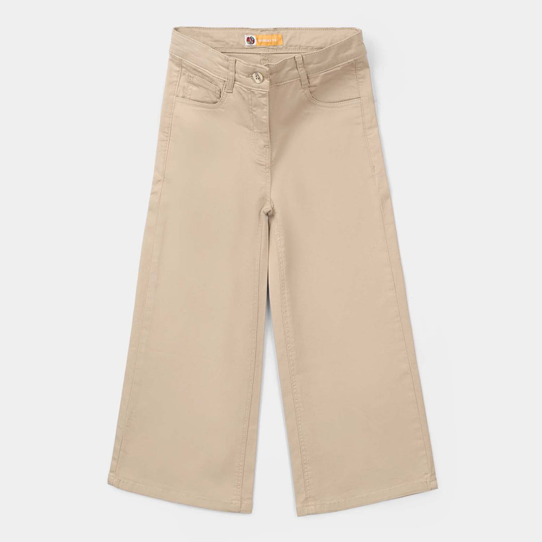 Girls Cotton Twill Pant – Brown