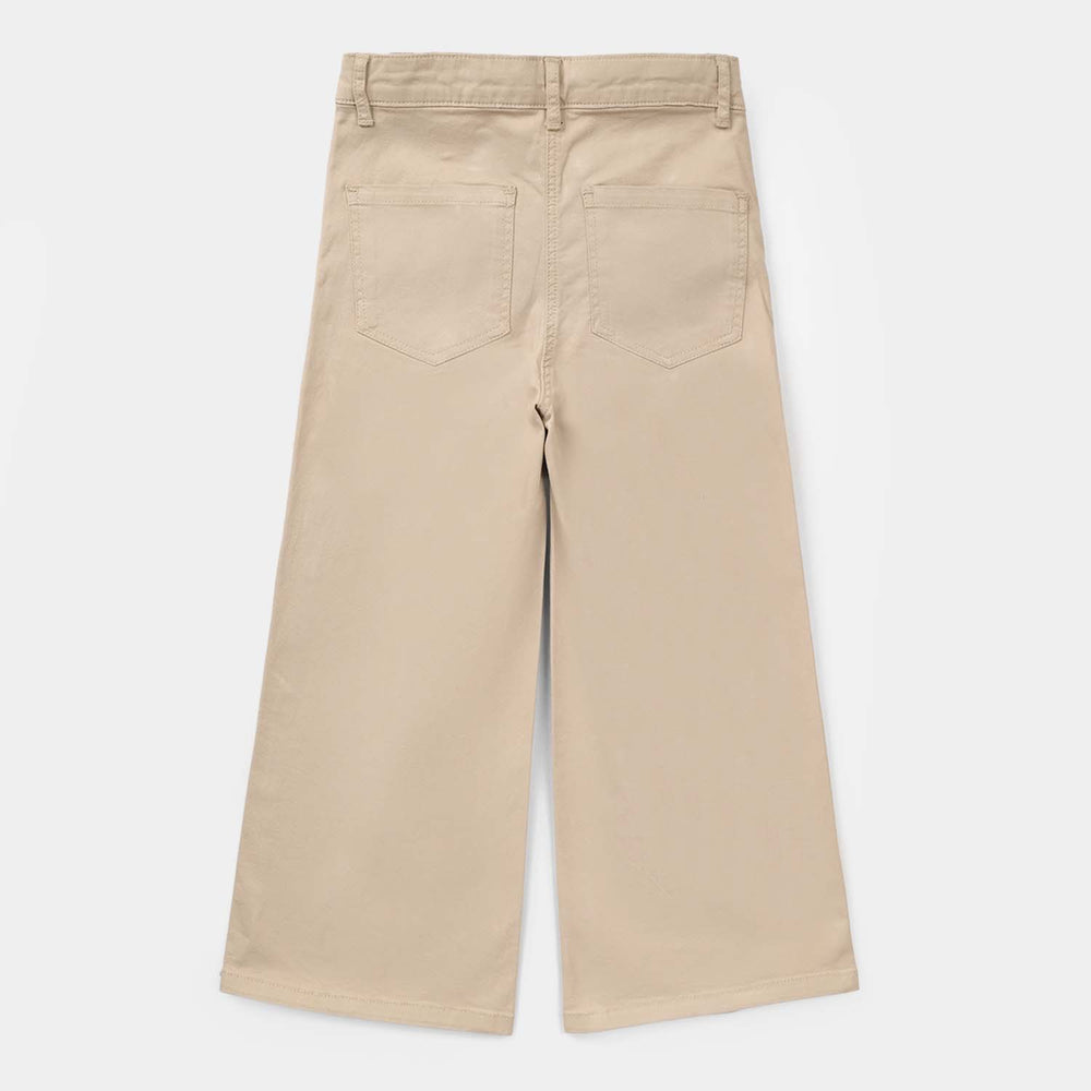 Girls Cotton Twill Pant – Brown