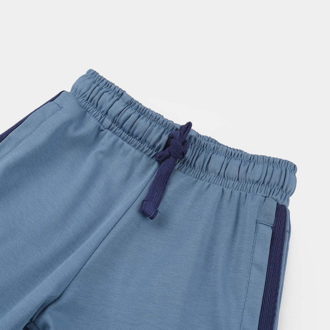Boys Poly Jersey Shorts (Positive Attitude) - Blue