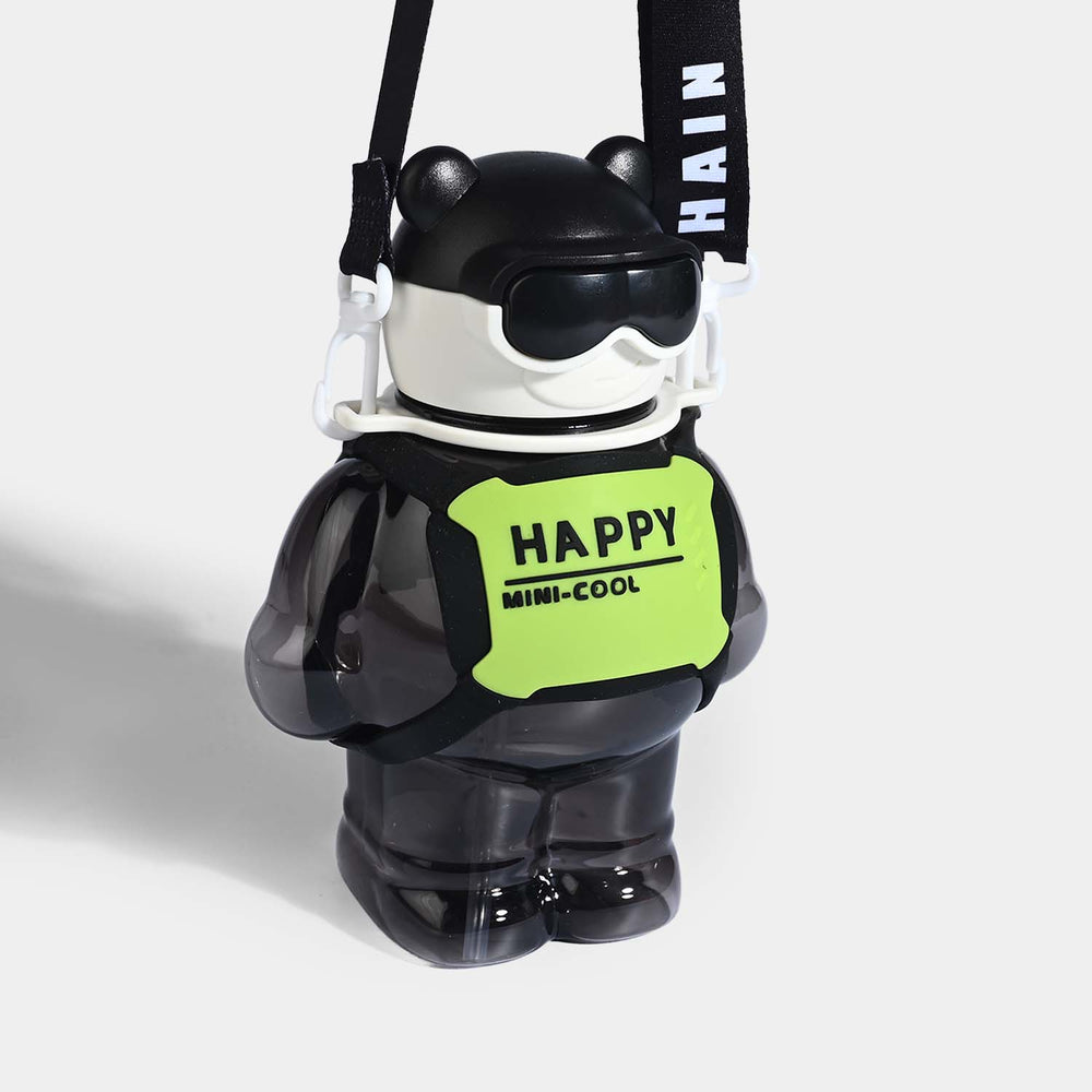 CUTE BEAR THEMED WATER BOTTLE/BEAKER | SH2896 BLACK