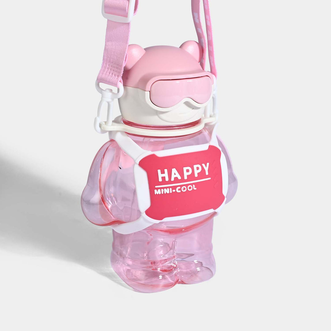 CUTE BEAR THEMED WATER BOTTLE/BEAKER | SH2896 PINK