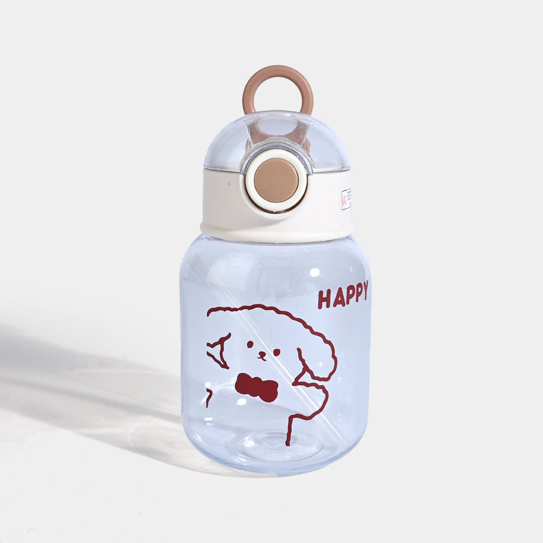 CARTOON TRANSPARENT WATER BOTTLE/BEAKER | SH2898 BROWN
