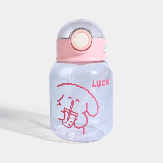 CARTOON TRANSPARENT WATER BOTTLE/BEAKER | SH2898 PINK