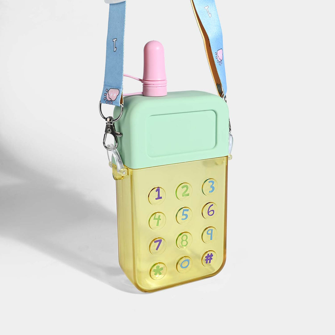 TELEPHONE SHAPED KIDS WATER BOTTLE/BEAKER | SH2900 YELLOW