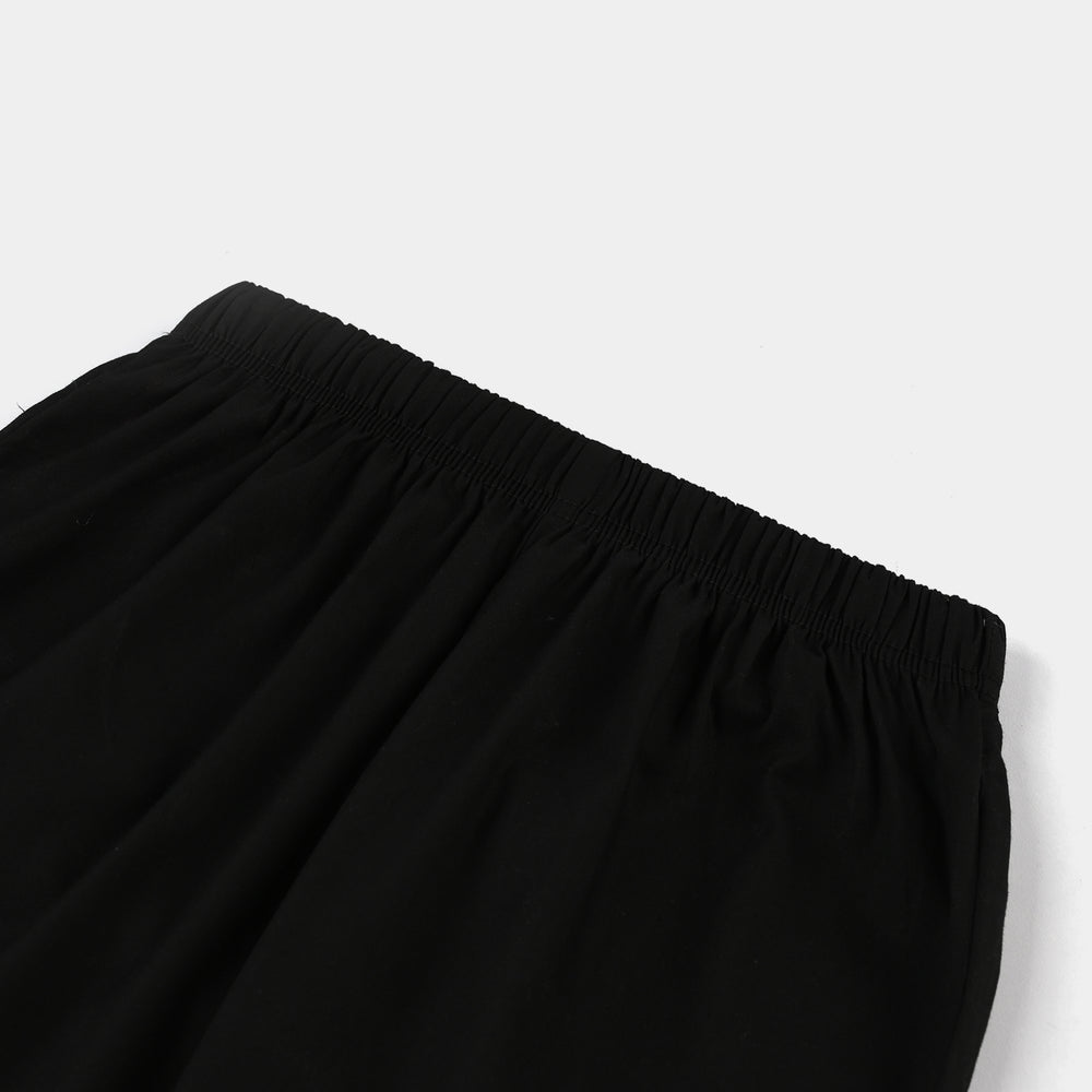 Girls Cotton Pants (Triangle) – Black