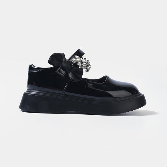 Girls Pumps 186-6-BLACK