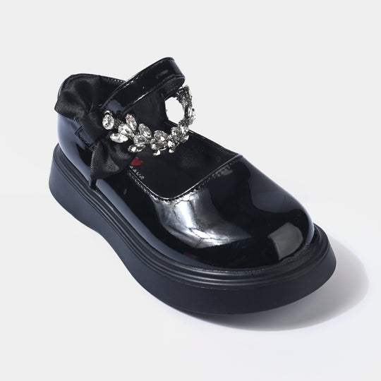 Girls Pumps 186-6-BLACK